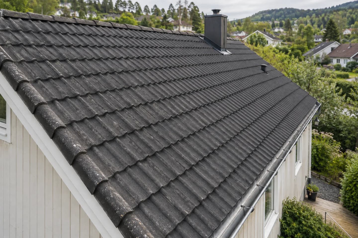 Illustrasjon: Boligtak i omgivelser inspirert av Bryn
