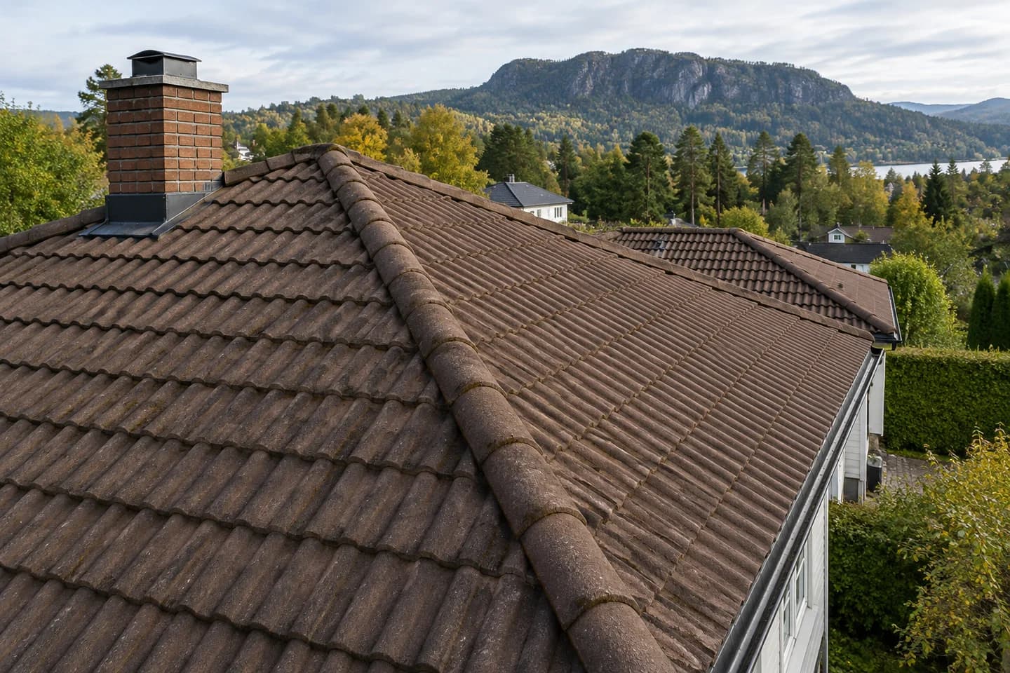 Illustrasjon: Boligtak i omgivelser inspirert av Kolsås